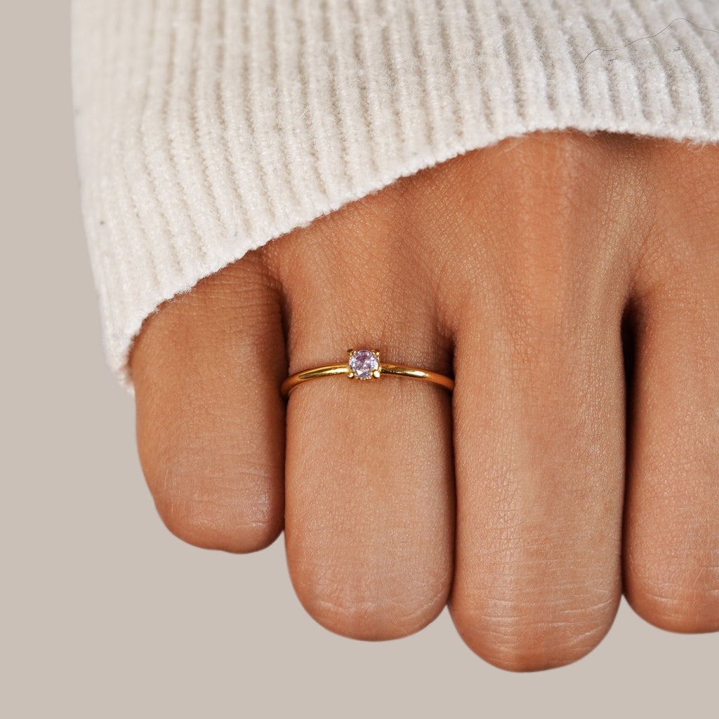 Geboortesteen 18K Gouden Ring