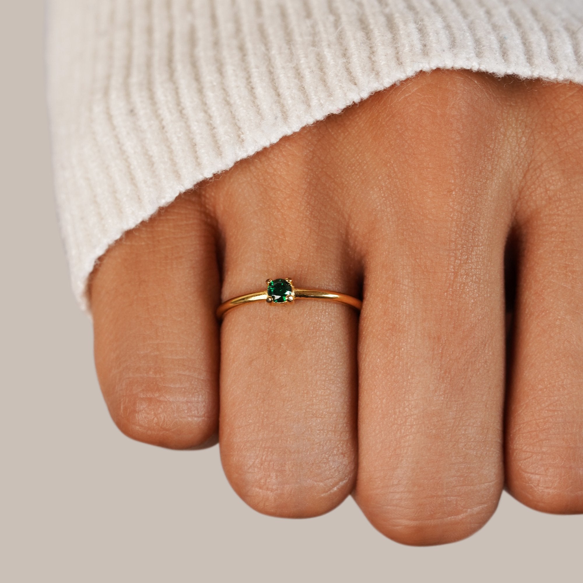 Geboortesteen 18K Gouden Ring