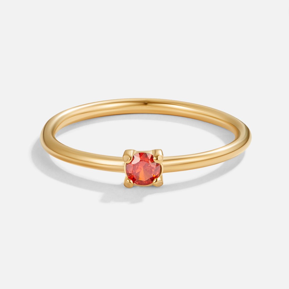 Geboortesteen 18K Gouden Ring