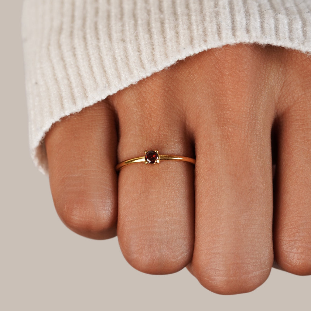 Geboortesteen 18K Gouden Ring