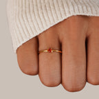 Geboortesteen 18K Gouden Ring