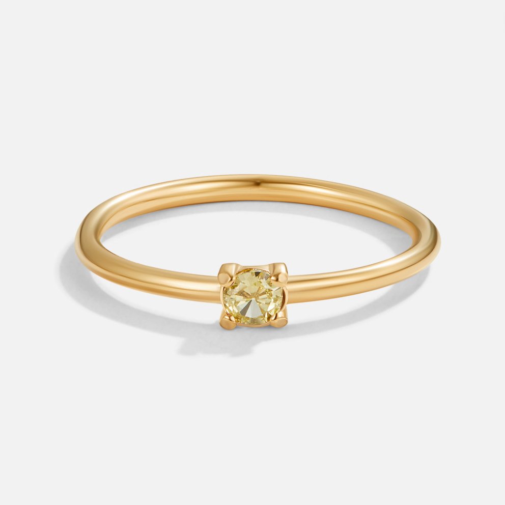 Geboortesteen 18K Gouden Ring