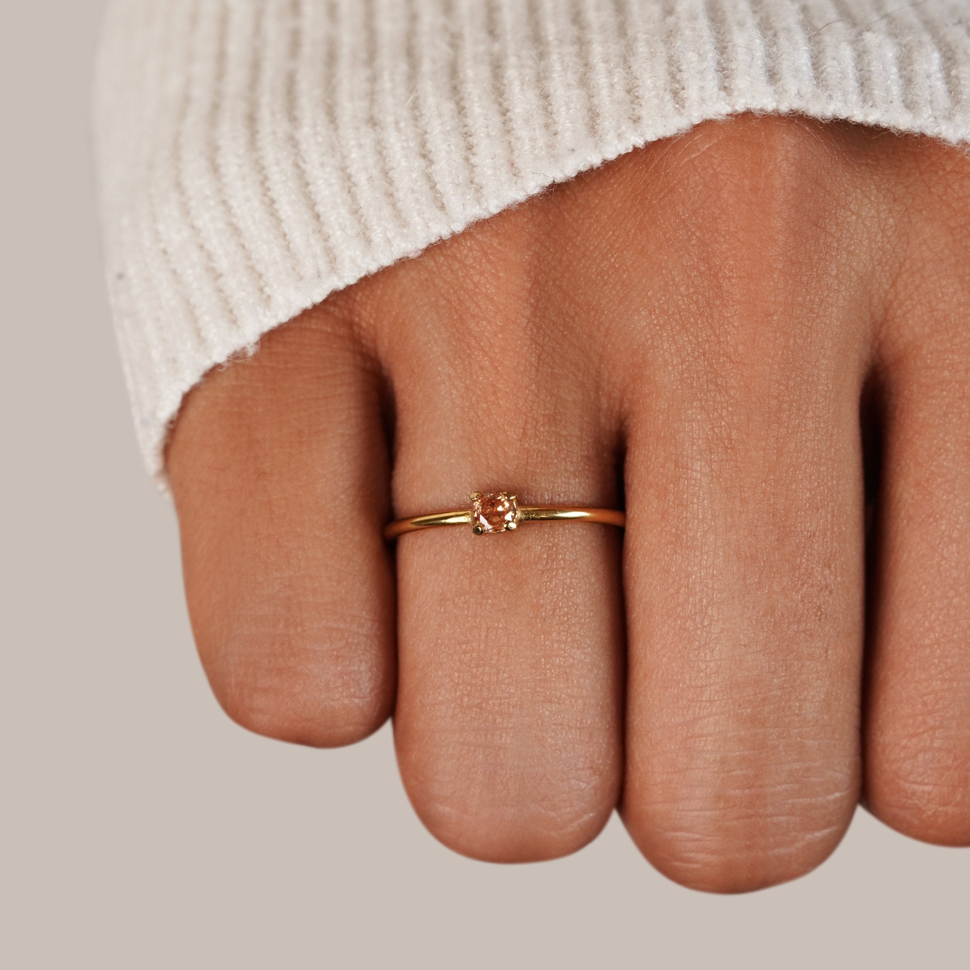 Geboortesteen 18K Gouden Ring