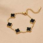Zwarte Clover Armband