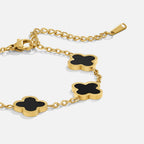 Zwarte Clover Armband