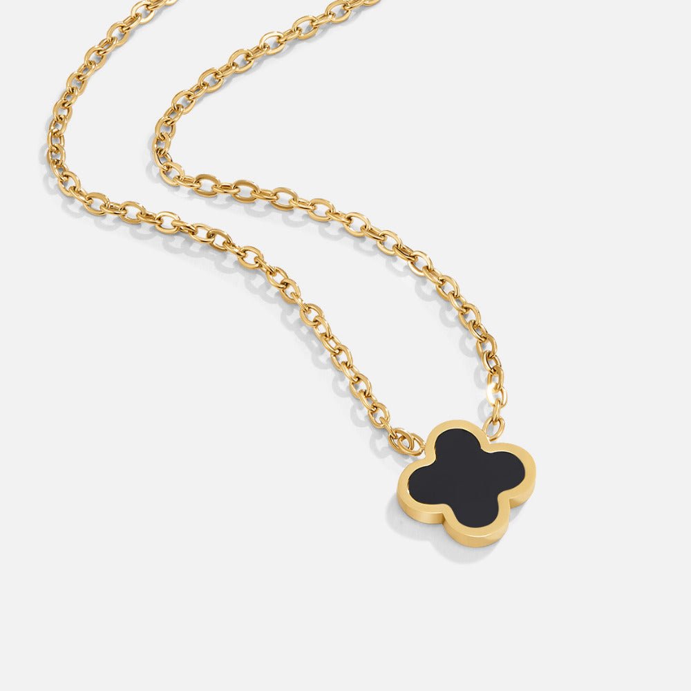 Zwarte Clover Ketting Hoofdafbeelding