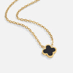 Zwarte Clover Ketting