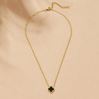 Zwarte Clover Ketting