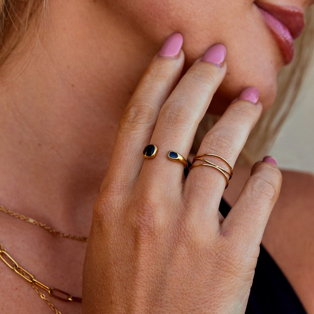Black Sahara Wikkel Ring Secundaire afbeelding