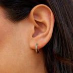 Blauwe Eternity Ronde Oorbellen