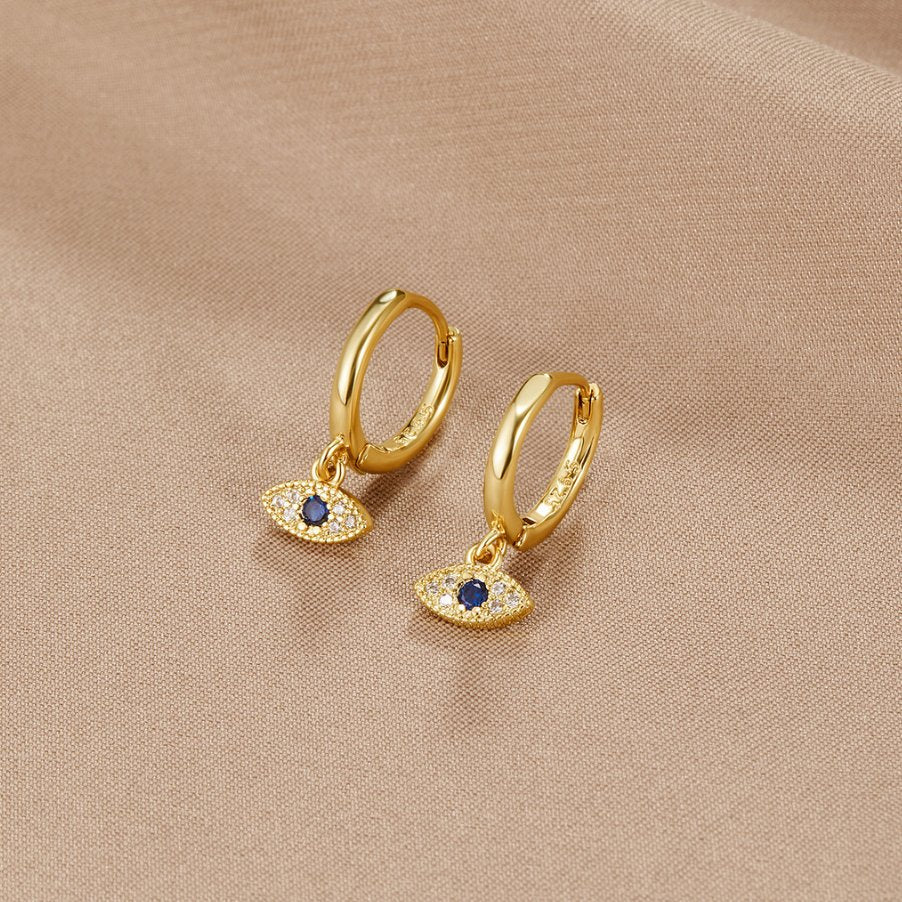 Blauwe Evil Eye Drop Oorbellen Hoofdafbeelding