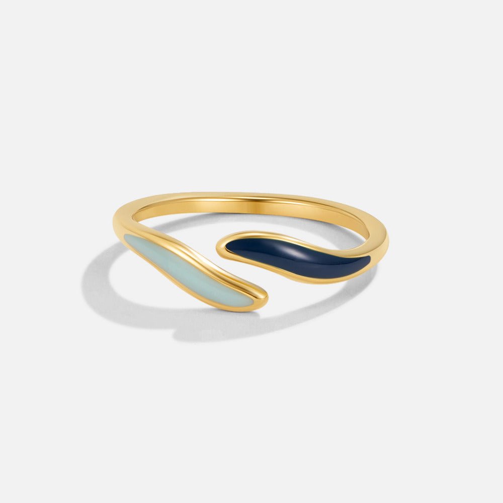 Blue Ocean Waves Wikkel Ring Hoofdafbeelding
