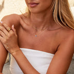 Blauwe Opaal Teardrop Gelaagde Ketting
