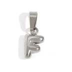 Bubble Letter Zilveren Ketting