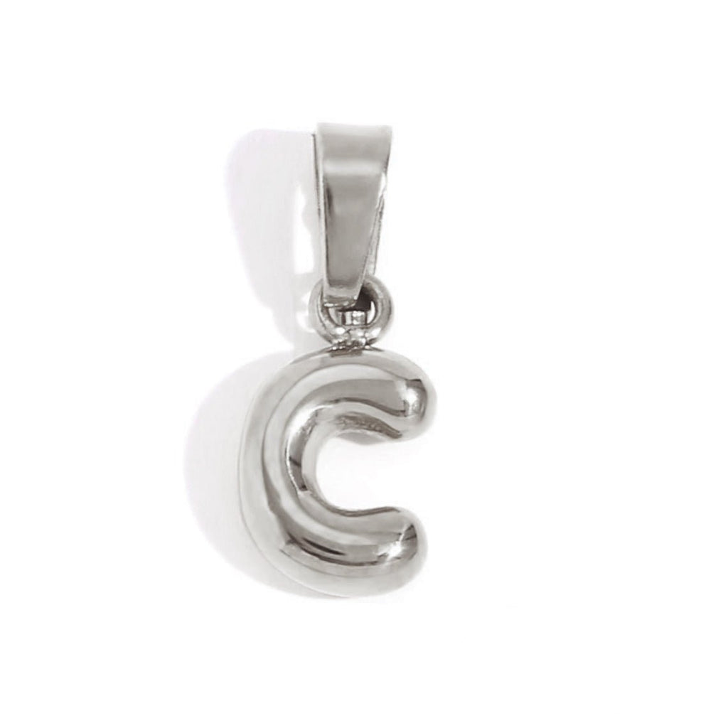 Bubble Letter Zilveren Ketting