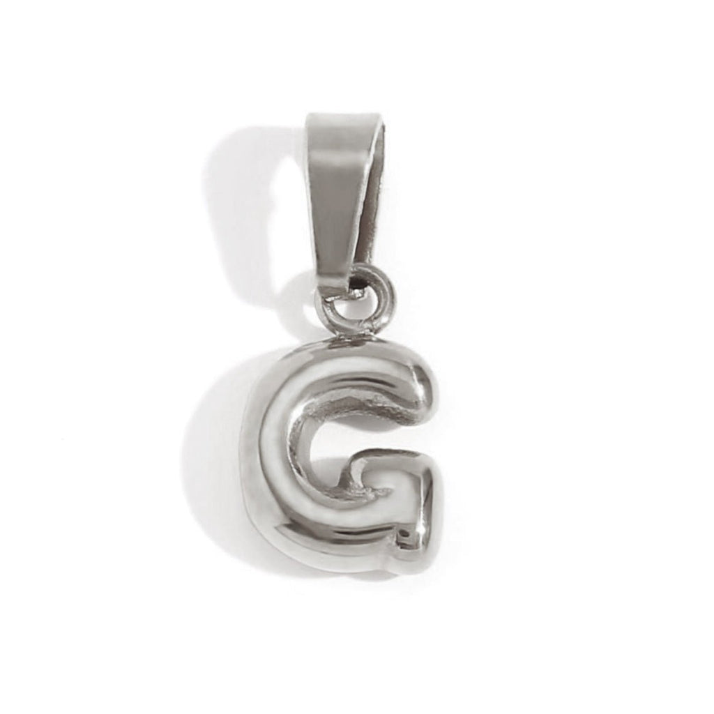 Bubble Letter Zilveren Ketting