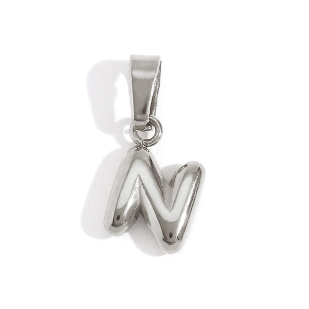 Bubble Letter Zilveren Ketting