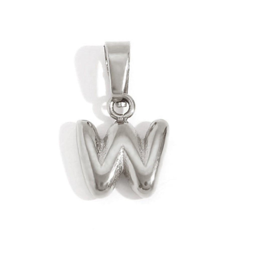 Bubble Letter Zilveren Ketting