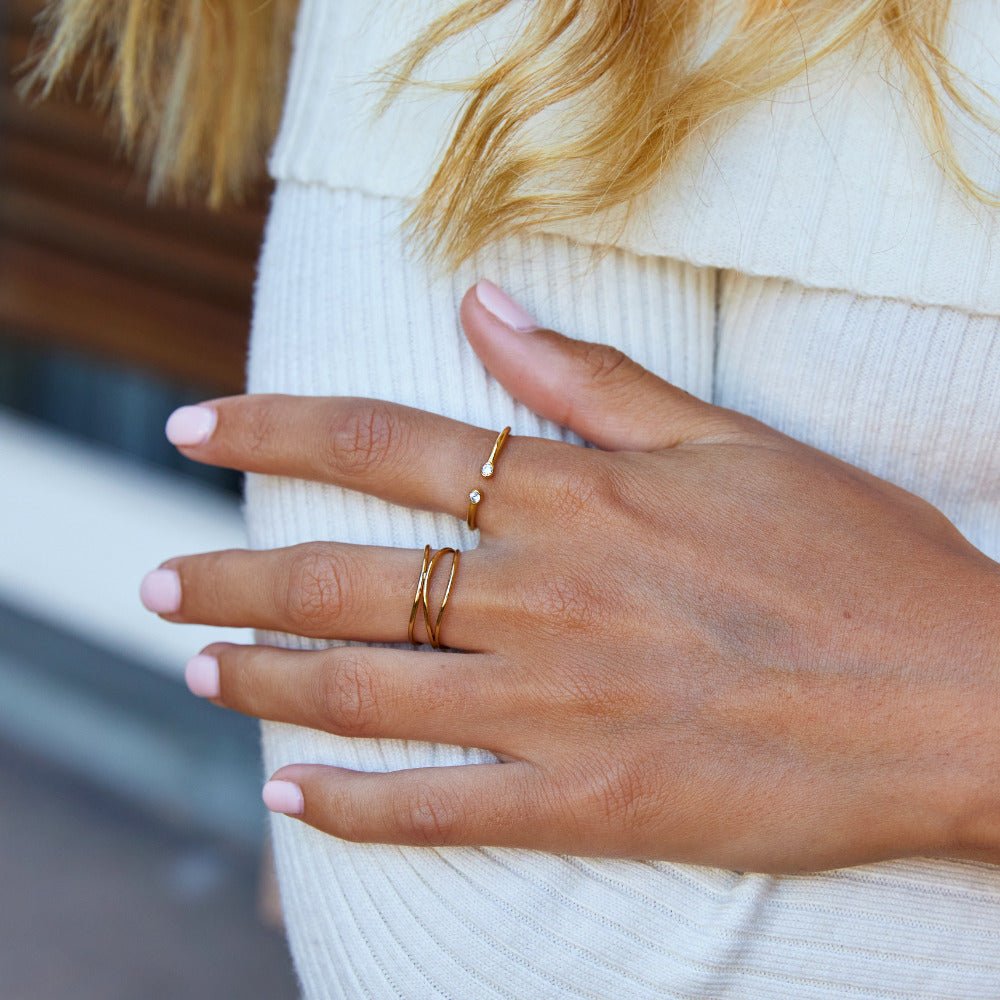 Cali Gouden Kristallen Ring