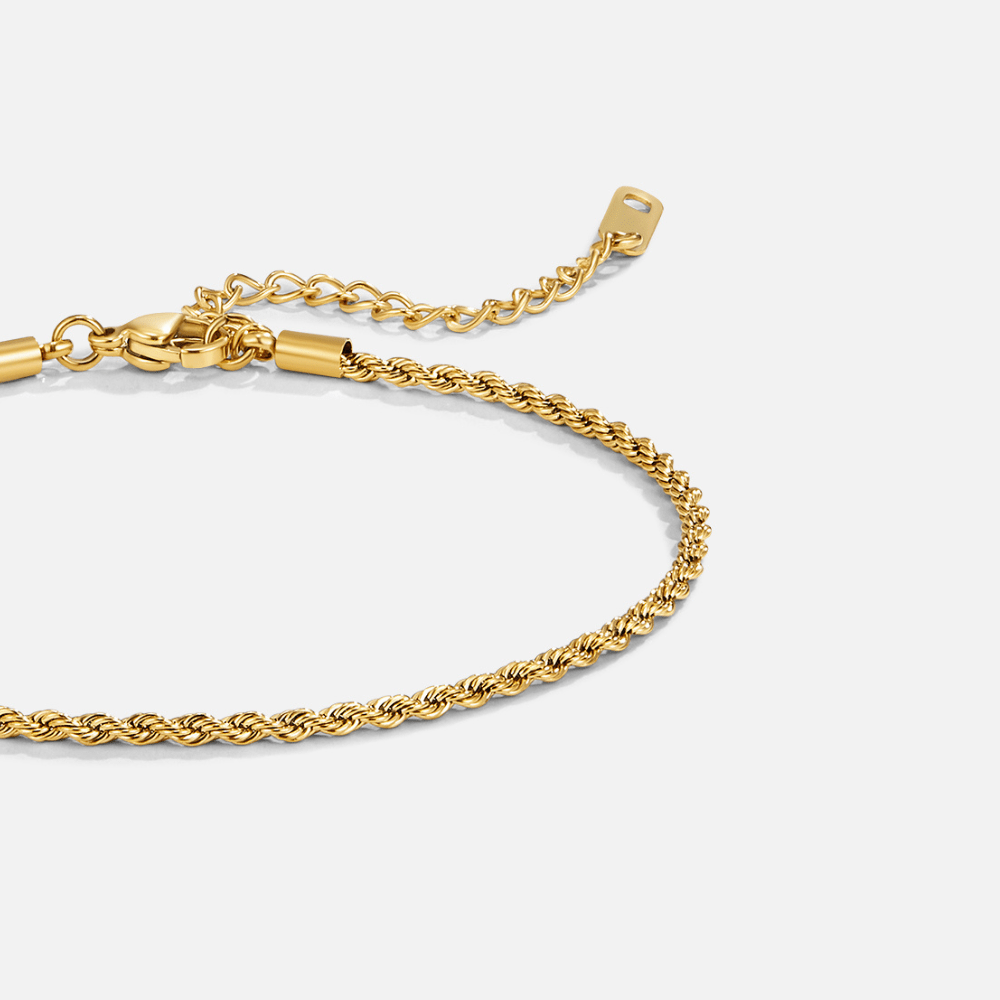 Calla Gouden Gevlochten Ketting Enkelband