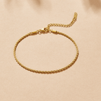 Calla Gouden Gevlochten Ketting Enkelband