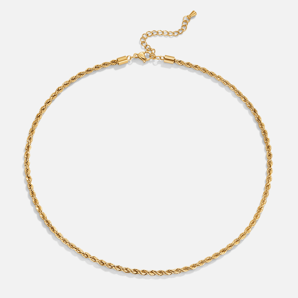 Calla Gouden Gevlochten Ketting Enkelband