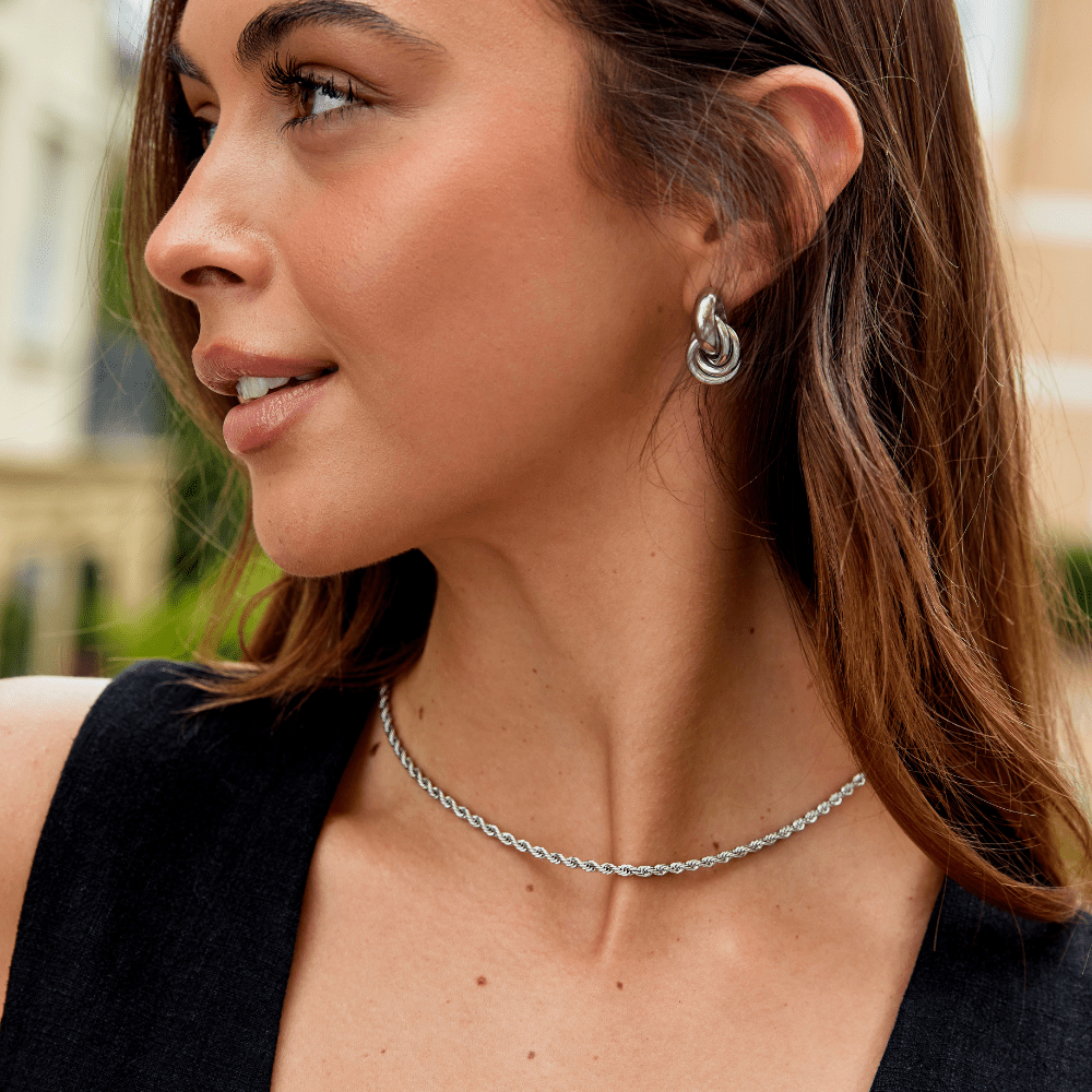 Calla Zilveren Gevlochten Ketting