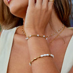 Callie Gelaagde Parel Armband