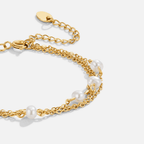 Callie Gelaagde Parel Armband