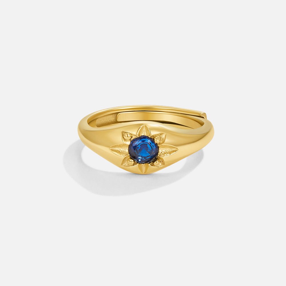 Celestial Blue Star Gouden Ring
