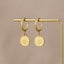 Celestial Gouden Coin Oorbellen