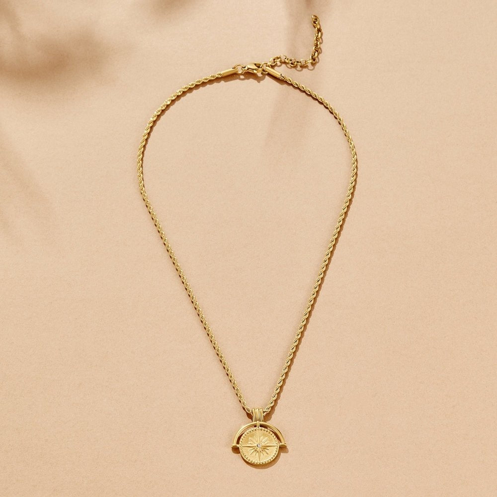 Celestial Gouden Coin Ketting