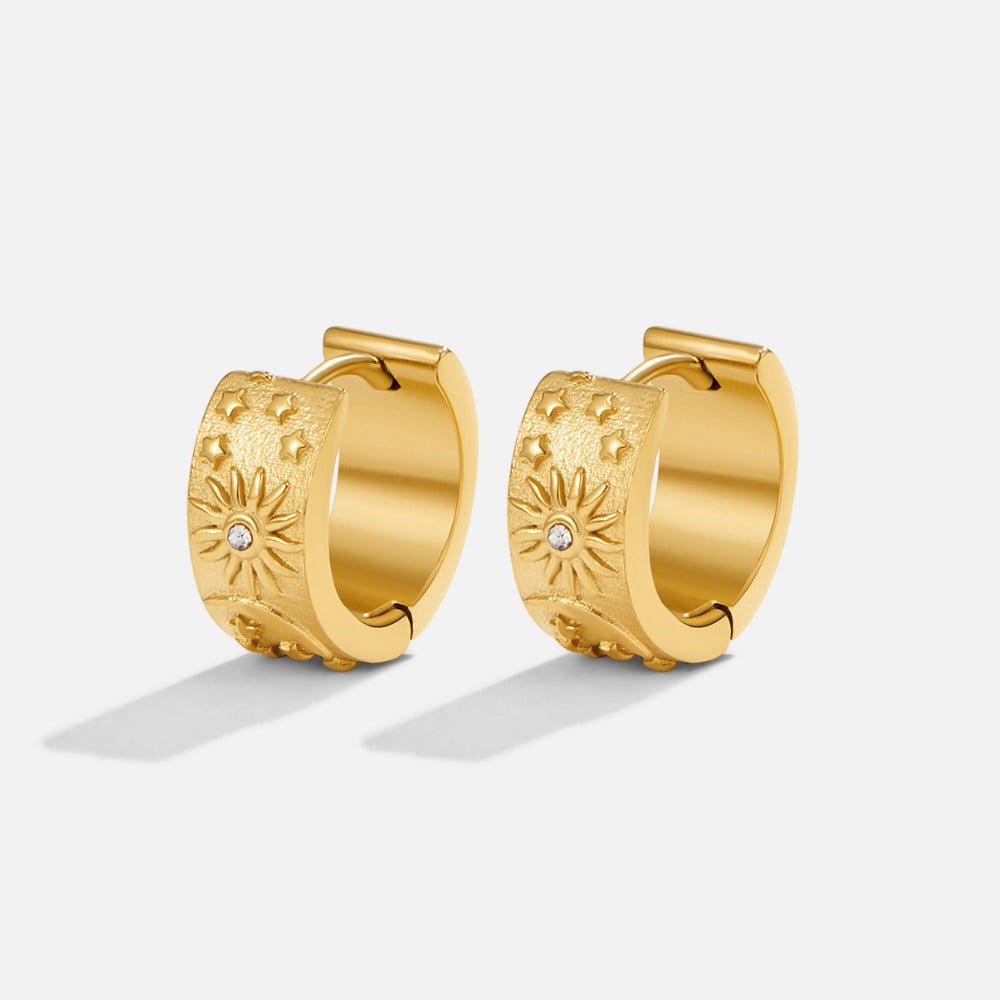 Celestial Gouden Ronde Oorbellen