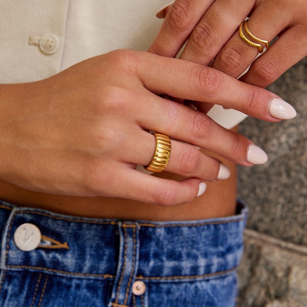 Chunky Calira Gouden Ring