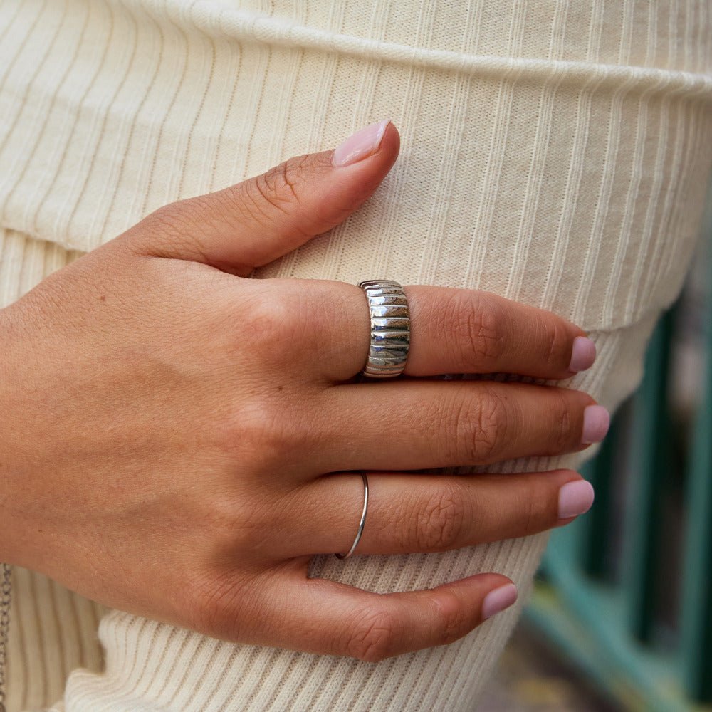 Chunky Calira Zilveren Ring Secundaire afbeelding
