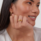 Chunky Parel 18K Gouden Ring