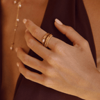Chunky Parel 18K Gouden Ring