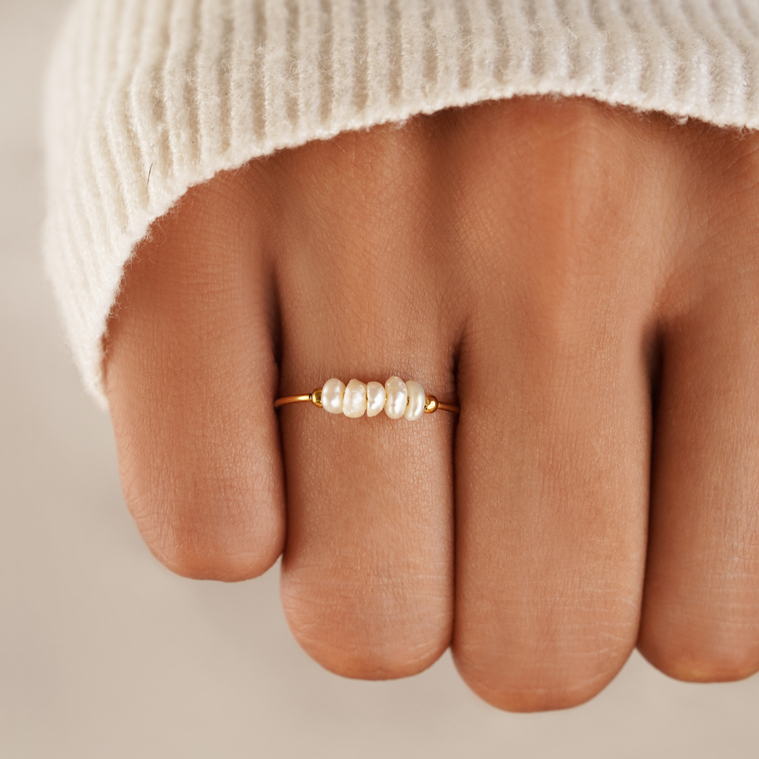 Classic Freshwater Parel Ring Secundaire afbeelding