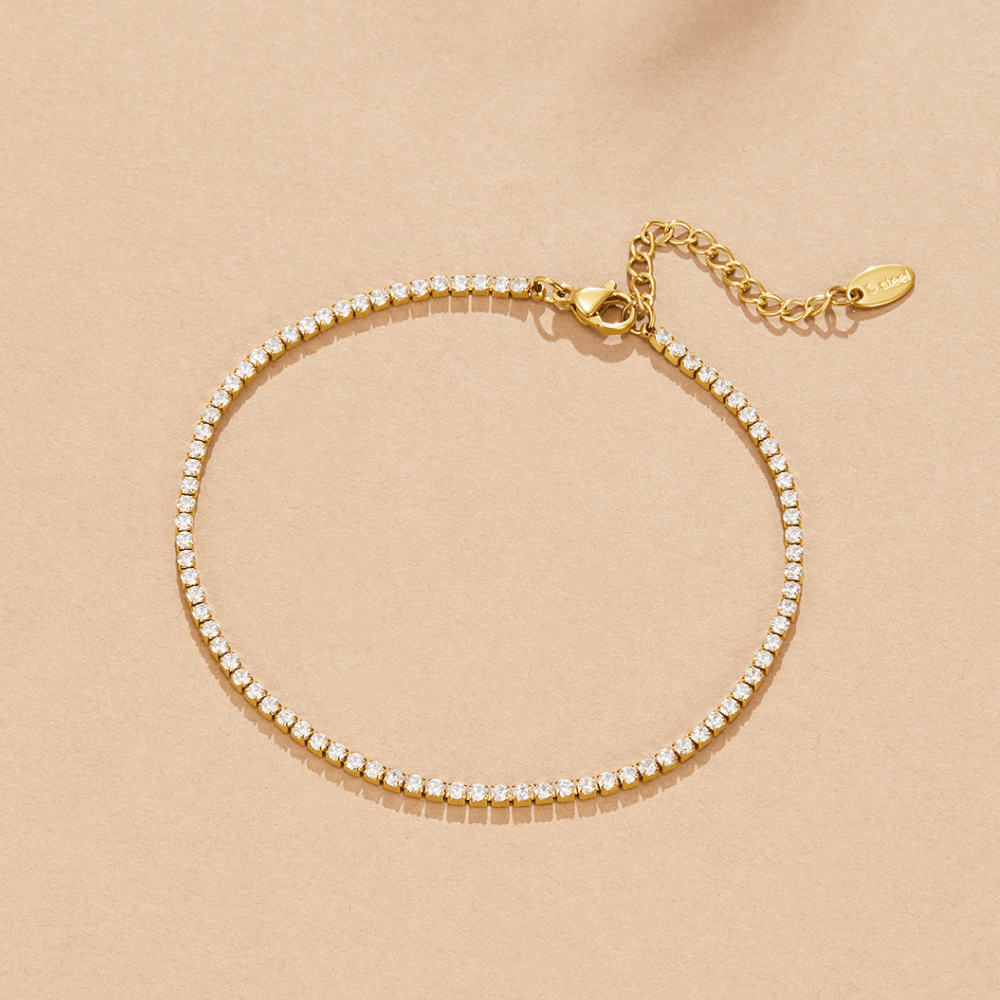 Cordelia Gouden Tennis Enkelband Secundaire afbeelding
