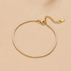 Cordelia Gouden Tennis Enkelband
