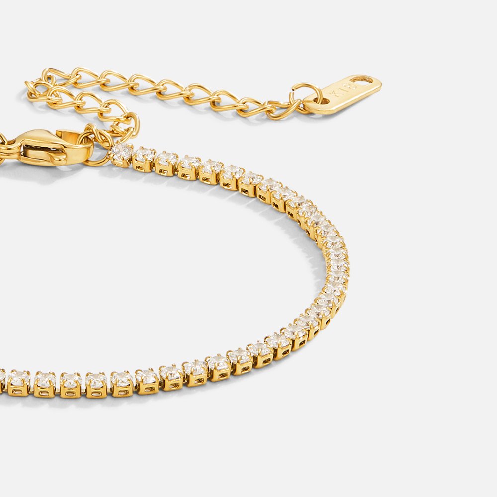 Cordelia Gouden Tennis Armband Hoofdafbeelding