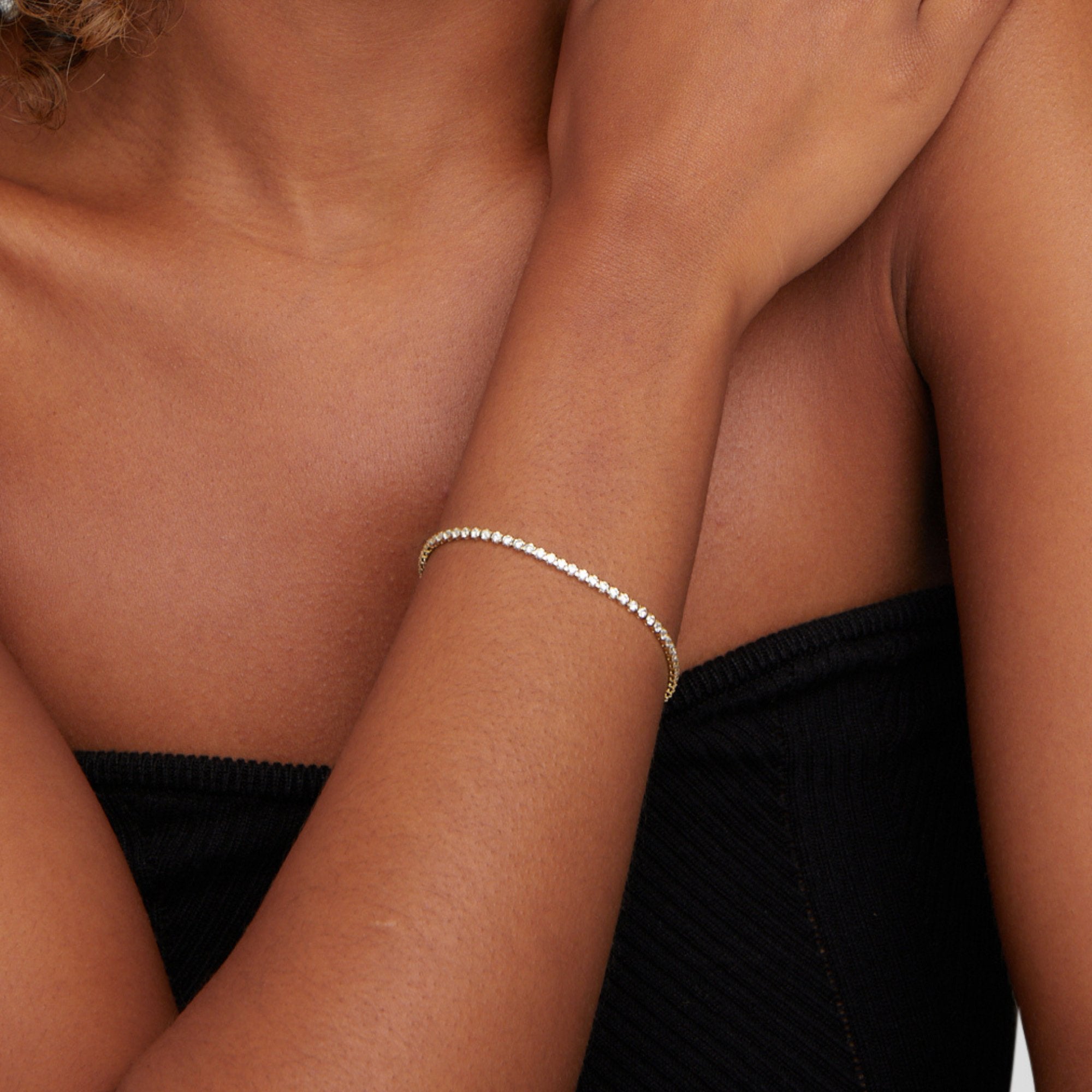 Cordelia Gouden Tennis Armband Secundaire afbeelding