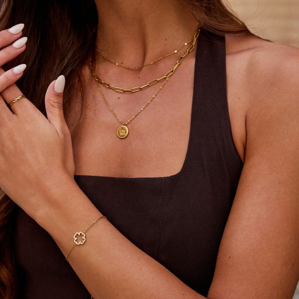 Kristallen Klavertje Armband