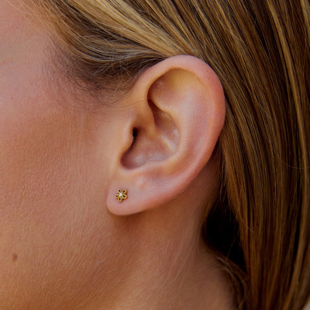 Kristallen Daisy Knopjes Oorbellen Secundaire afbeelding