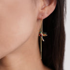 Kristallen Hummingbird Tassel Oorbellen