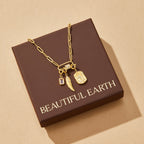 Gouden Kristallen Paperclip Charm Ketting
