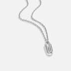 Zilveren Kristallen Paperclip Ketting