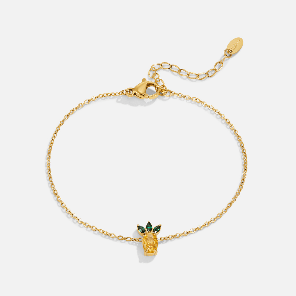 Gouden Kristallen Pineapple Armband