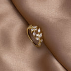 18K Gouden Kristallen Vine Ring