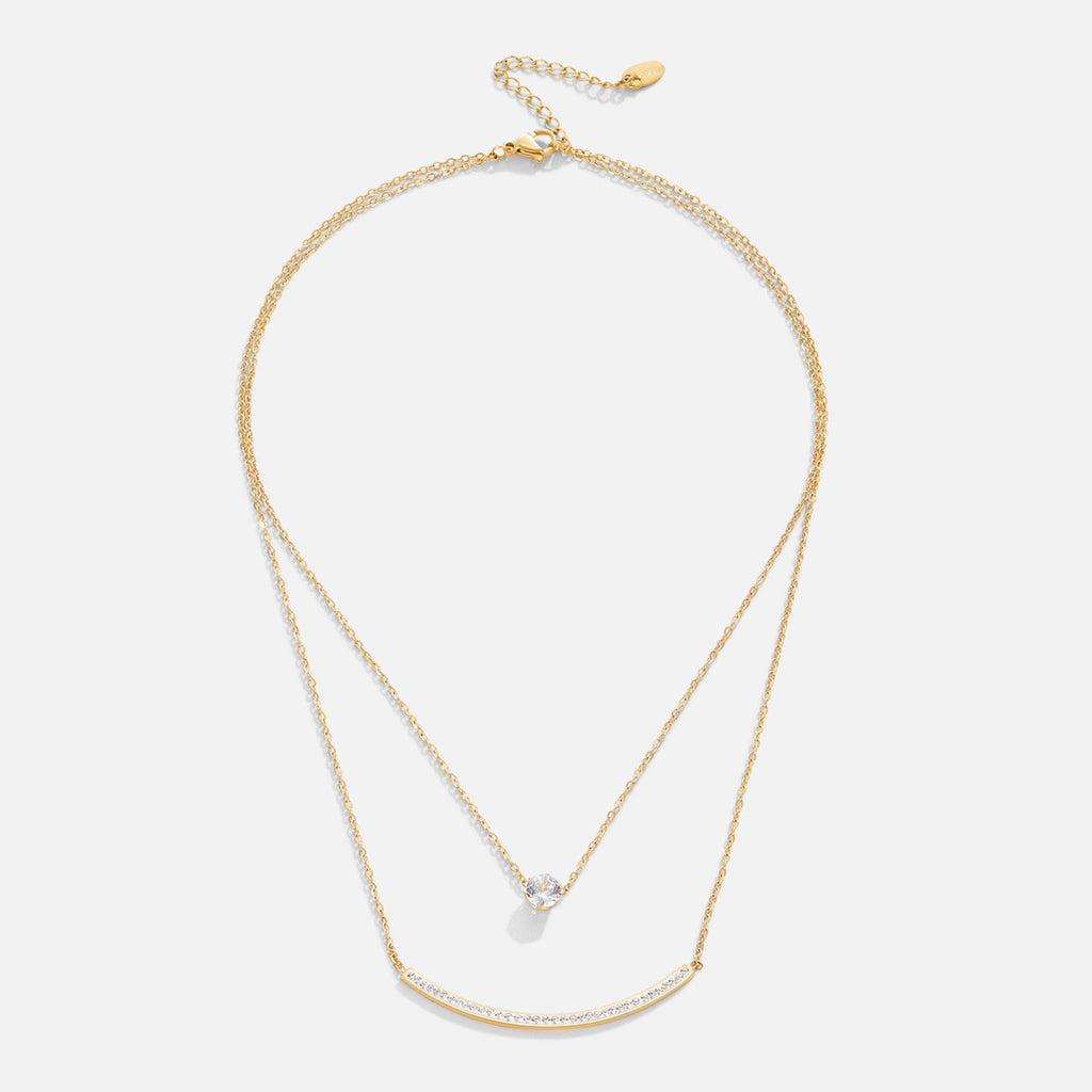 Dainty Kristallen Gelaagde Ketting